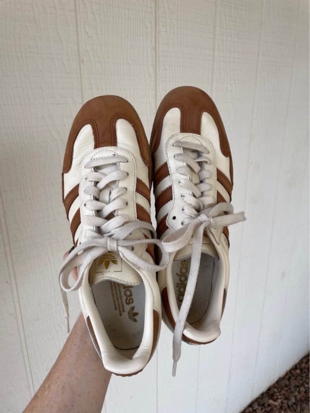 Adidas Samba OGs in Wonder White/ Dusky Brown Sneaker - Picture 3 of 7